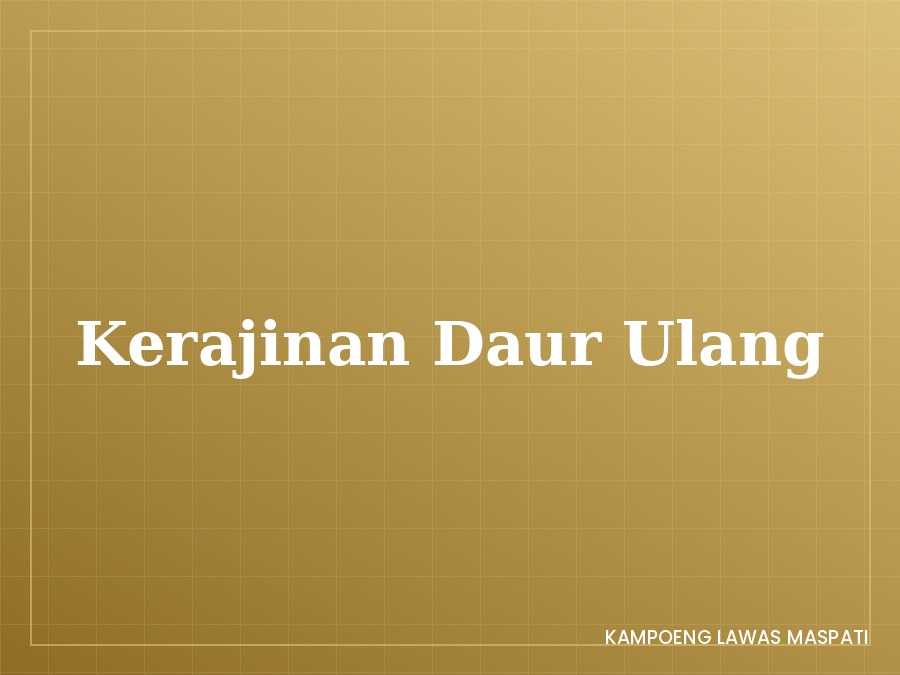 Kerajinan daur ulang dan lukis kaos